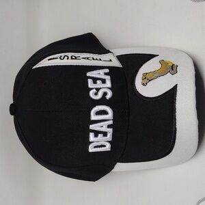 Dead‎ Sea Israel Black and White Adjustable Cap Hat